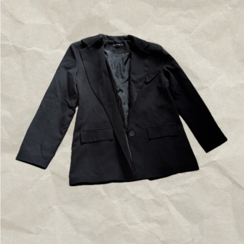 PrettyLittleThing Oversized Black Blazer